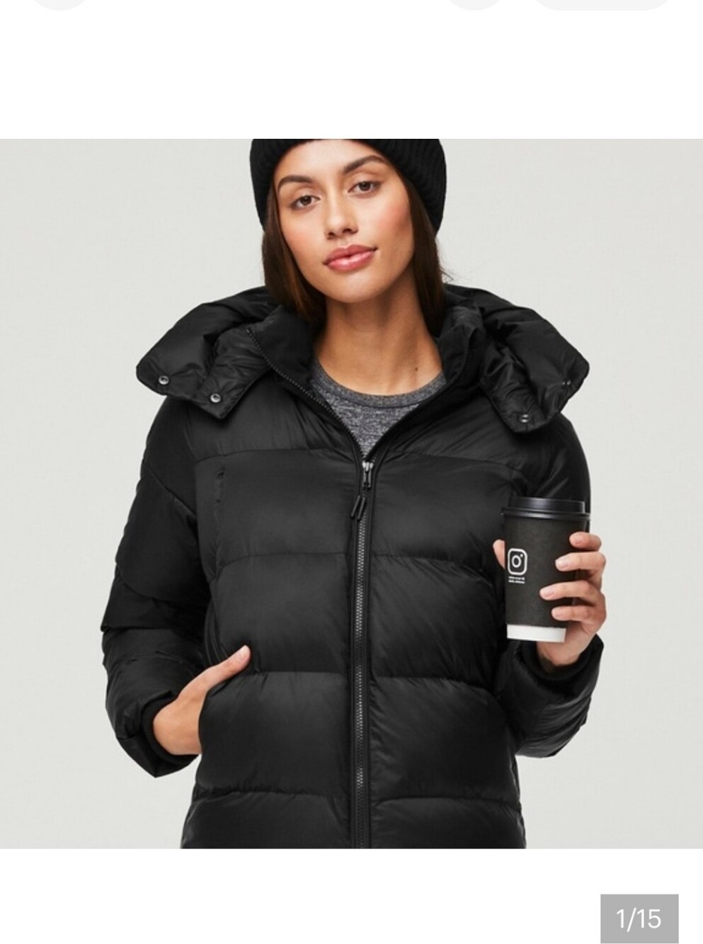 Figs Women's Black Ozlem Puffer Jacket